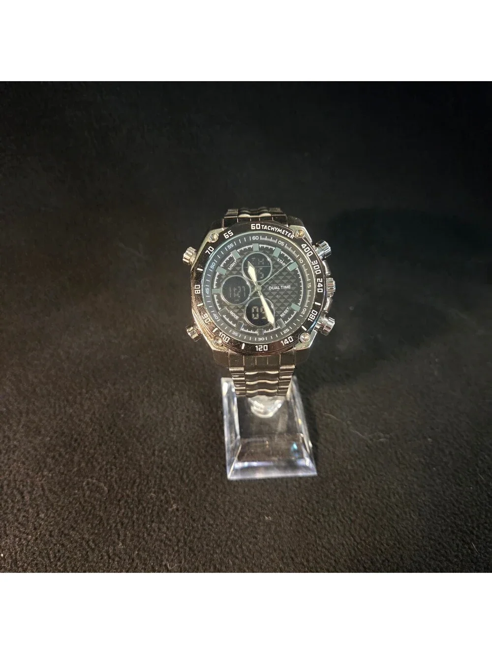 Skmei 1302 Stylish Dual Time Chronograph Watch – Stainless Steel Sport Design